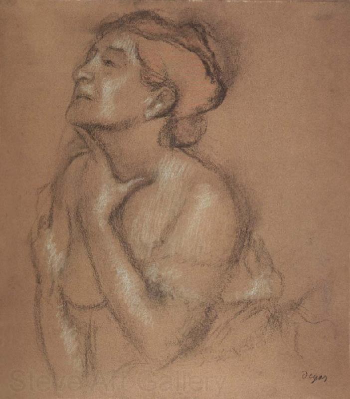 Edgar Degas Half-Langth Study of a Woman France oil painting art